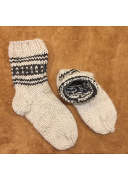 Beige Wool Socks